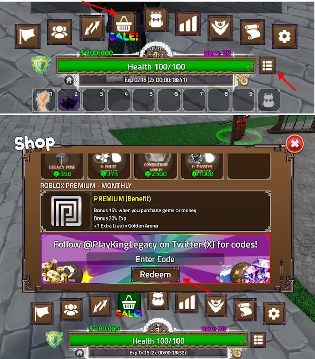 king legacy codes